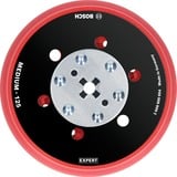 Bosch Professional Expert Multiloch Universalstützteller, mittelhart, Ø125mm, M8+5/16", Schleifteller schwarz, für Exzenterschleifer