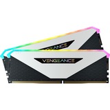 Corsair DIMM 16 GB DDR4-3600 (2x 8 GB) Dual-Kit, Arbeitsspeicher weiß, CMN16GX4M2Z3600C18W, Vengeance RGB RT, INTEL XMP