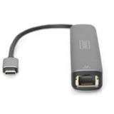 Digitus Universal Docking Station USB-C, Dockingstation aluminium, HDMI, RJ-45, USB-C