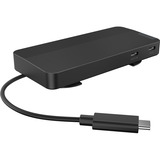 Lenovo USB-C 3.2 Gen 2 Reisedock für zwei Displays, Adapter schwarz, HDMI, DisplayPort, USB-A, USB-C, LAN