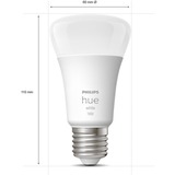 Philips HUE White Starter-Kit E27, LED-Lampe zwei Lampen, eine Hue-Bridge, ersetzt 75 Watt