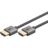 goobay Plus Slim High-Speed-HDMI-Kabel mit Ethernet, 4K @ 60Hz grau, 3 Meter