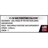 COBI F-16AM Fighting Falcon, Konstruktionsspielzeug Maßstab 1:48