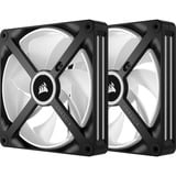 Corsair iCUE LINK QX140 RGB 140-mm-PWM-Lüfter, Gehäuselüfter schwarz, Starter-Kit, 140 mm