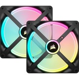 Corsair iCUE LINK QX140 RGB 140-mm-PWM-Lüfter, Gehäuselüfter schwarz, Starter-Kit, 140 mm