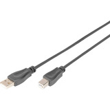 Digitus USB 2.0 Anschlusskabel USB-A (Stecker) > USB-B (Stecker) schwarz, 3 Meter