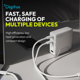 Digitus USB GaN Charger 140W, 3x USB-C, 1x USB-A, Ladegerät 