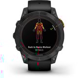 Garmin fēnix 7 Pro - Solar Edition, Smartwatch schwarz/grau, 47 mm, mit schwarzem Silikon-Armband