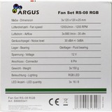Inter-Tech Argus RGB-Fan Set RS-08 120x120x25mm, Gehäuselüfter schwarz, 3er Set, inkl. Controller