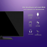 JVC LT-40VF4455, LED-Fernseher 102 cm (40 Zoll), schwarz, FullHD, Tripple Tuner, Media Player