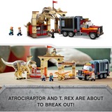 LEGO 76948 Jurassic World T. Rex & Atrociraptor: Dinosaurier-Ausbruch, Konstruktionsspielzeug Set mit LKW und 4 Minifiguren, Dinosaurier-Spielzeug ab 8 Jahre