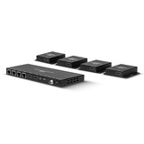 Lindy 4 Port HDMI & IR Splitter Extender, HDMI Splitter schwarz, inklusive Loop Out, 70m