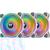 Thermaltake Riing Quad 14 RGB Radiator Fan TT Premium Edition 3 Pack, Gehäuselüfter weiß, 3er Set, 1x Controller, 140 mm