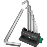 Wera 950/9 Hex-Plus 8 Winkelschlüsselsatz, 9-teilig, Schraubendreher chrom, mit Halteclip und Wandhalter