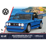 COBI Volkswagen Golf GTI British Version Cabriolet (1984), Konstruktionsspielzeug blau, Maßstab 1:35