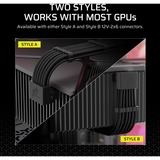 Corsair Typ 5 > 90°-12V-2x6-GPU-Stromkabel (Stil A) schwarz, 65cm, Sense Pins unter dem 12-poligen Anschluss