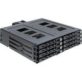 DeLOCK 5.25″ Wechselrahmen für 8 x 2.5″ SATA oder SAS HDD / SSD mit Schloss, Einbaurahmen 