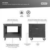 Digitus Universal 19-Zoll Equipment Rack mit Rollen, Rack, Server-Gehäuse schwarz, 8 Höheneinheiten