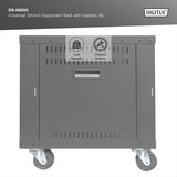 Digitus Universal 19-Zoll Equipment Rack mit Rollen, Rack, Server-Gehäuse schwarz, 8 Höheneinheiten