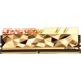 G.Skill DIMM 32 GB DDR4-4800 (2x 16 GB) Dual-Kit, Arbeitsspeicher gold (glänzend), F4-4800C20D-32GTEG, Trident Z Royal Elite, INTEL XMP