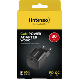 Intenso Power Adapter W30C² GaN, Ladegerät schwarz, 30 Watt