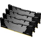 Kingston FURY DIMM 64 GB DDR4-3200 (4x 16 GB) Quad-Kit, Arbeitsspeicher schwarz/silber, KF432C16RB12K4/64, FURY Renegade Black XMP, INTEL XMP