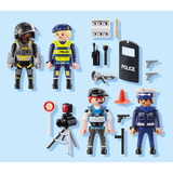 PLAYMOBIL 71730 Action Heroes Figurenset Polizei, Konstruktionsspielzeug 