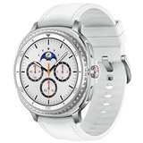 SAMSUNG Galaxy Watch8 Classic, Smartwatch weiß, 46mm, Bluetooth, Hybrid-Armband