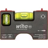 Wiha Mini-Wasserwaage Pocket 8 cm  grau/rot, mit Magnet 