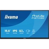 iiyama P1671HSC-B1, LED-Monitor 39.5 cm (15.6 Zoll), schwarz (matt), Portabler Monitor mit USB-C-Dock, Lautsprechern und Lederhülle