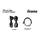 iiyama P1671HSC-B1, LED-Monitor 39.5 cm (15.6 Zoll), schwarz (matt), Portabler Monitor mit USB-C-Dock, Lautsprechern und Lederhülle
