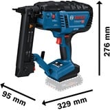 Bosch Akku-Holztacker GNH 18V-38 M Professional solo, 18Volt, Elektrotacker blau/schwarz, ohne Akku und Ladegerät, in L-BOXX