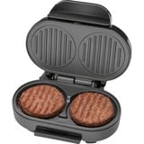 Clatronic Hamburger-Grill HBM 3696, Kontaktgrill edelstahl/schwarz, 1.000 Watt