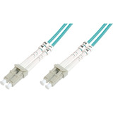 Digitus LWL Patchkabel, Duplex, LC > LC Stecker, Multimode OM3 türkis, 20 Meter