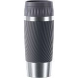 Emsa TRAVEL MUG Easy Twist Thermobecher grau/edelstahl, 0,36 Liter