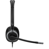 HP Poly Mission 625 kabelgebundenes Stereo-USB-Headset schwarz, USB Type-C und Type-A, PU-Leder-Ohrpolster (Oberflächenmaterial)