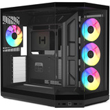 HYTE Y50 Pitch Black, Tower-Gehäuse schwarz, Tempered Glass x 3