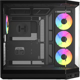 HYTE Y50 Pitch Black, Tower-Gehäuse schwarz, Tempered Glass x 3