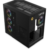 HYTE Y50 Pitch Black, Tower-Gehäuse schwarz, Tempered Glass x 3