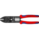 KNIPEX Crimpzange 97 21 215 rot/blau, Abisolieren, Crimpen 0,5 - 6,0mm²