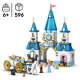 LEGO 43275 Disney Princess Cinderellas Schloss und Pferdekutsche, Konstruktionsspielzeug 