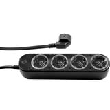 Shelly Steckdosenleiste Power Strip 4 Gen4 schwarz, 1,5 Meter Kabel, mit Energiemessung