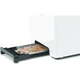 Bosch Kompakt-Toaster DesignLine TAT3P421DE weiß/schwarz, 970 Watt, für 2 Scheiben Toast