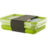 Emsa CLIP & GO Lunch-Box 1,2 Liter hellgrün/transparent, mit separatem Teller, 3 Einsätzen
