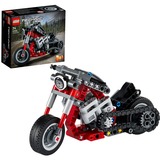 LEGO 42132 Technic Chopper, Konstruktionsspielzeug 2-in-1 Bausatz Chopper und Abenteuer-Bike