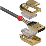 Lindy DisplayPort 1.2 Kabel, Gold Line grau, 10m