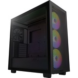 NZXT H7 Flow RGB , Tower-Gehäuse schwarz (matt), Tempered Glass