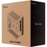 Ocypus Delta C74 ARGB , Tower-Gehäuse schwarz, Panoramaglas