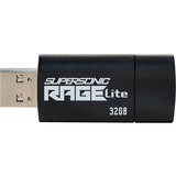 Patriot Supersonic Rage Lite 32 GB, USB-Stick schwarz/blau, USB-A 3.2 Gen 1