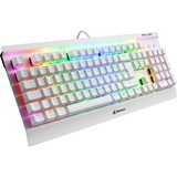 Sharkoon SKILLER SGK3 White, Gaming-Tastatur weiß, DE-Layout, Kailh Blue